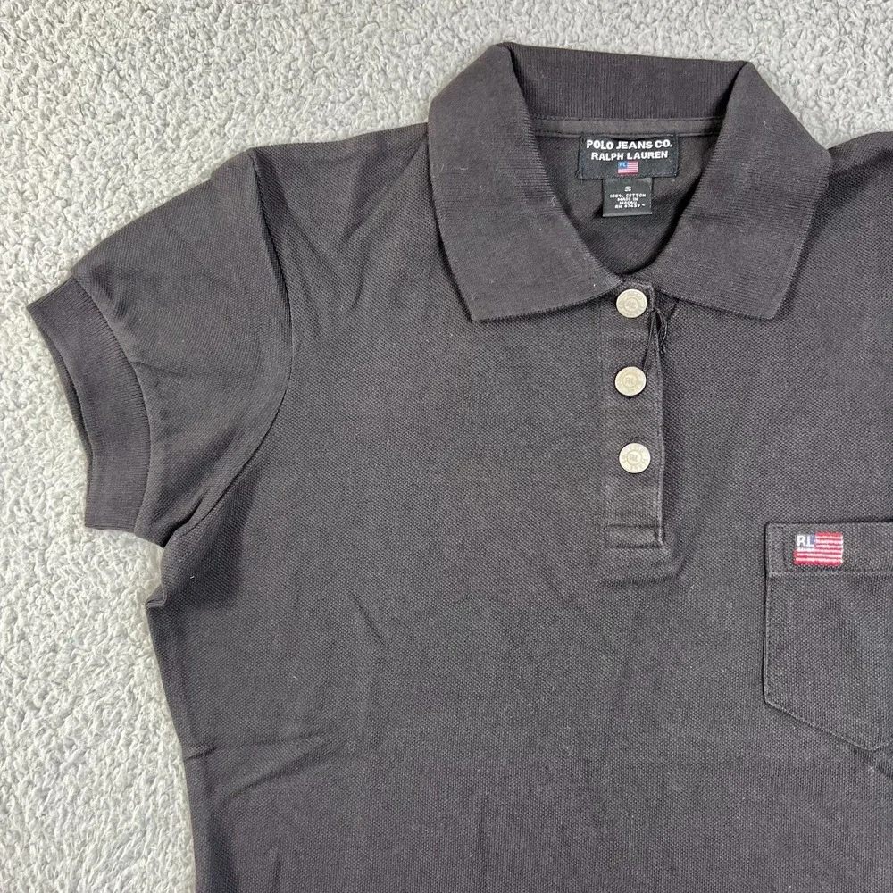 Polo Jeans Co Polo Shirt with‎ Pocket American Flag Y2K Women's S VTG NWT